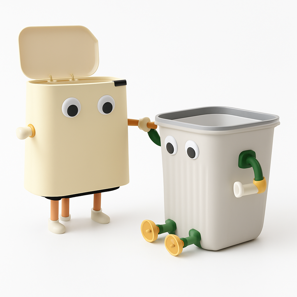 Funny Stick-On Legs & Hook Hands – Decor for Tissue Box or Bin